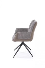 Otočená čalúnená stolička Denaro - popolavá látka Stolička čalúnená Denaro otočna - Popolový