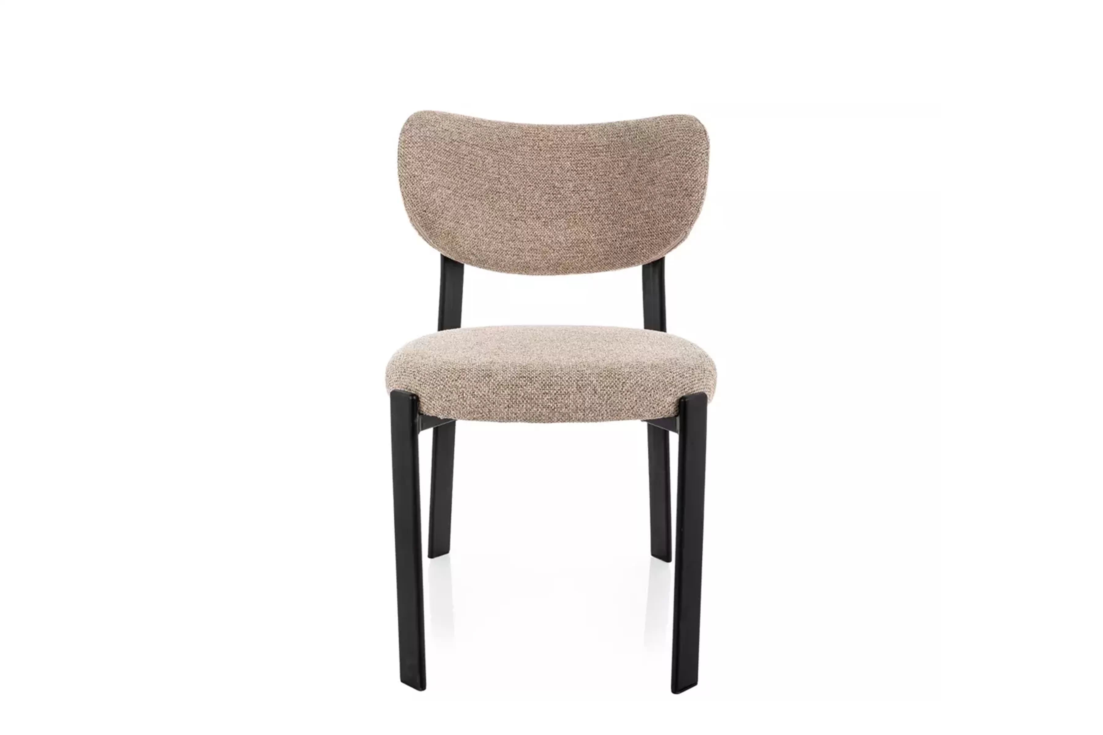 Čalúnená stolička Dorexa - béžová / čierny mat Stolička čalúnená Dorexa - Béžová / Čierny mat