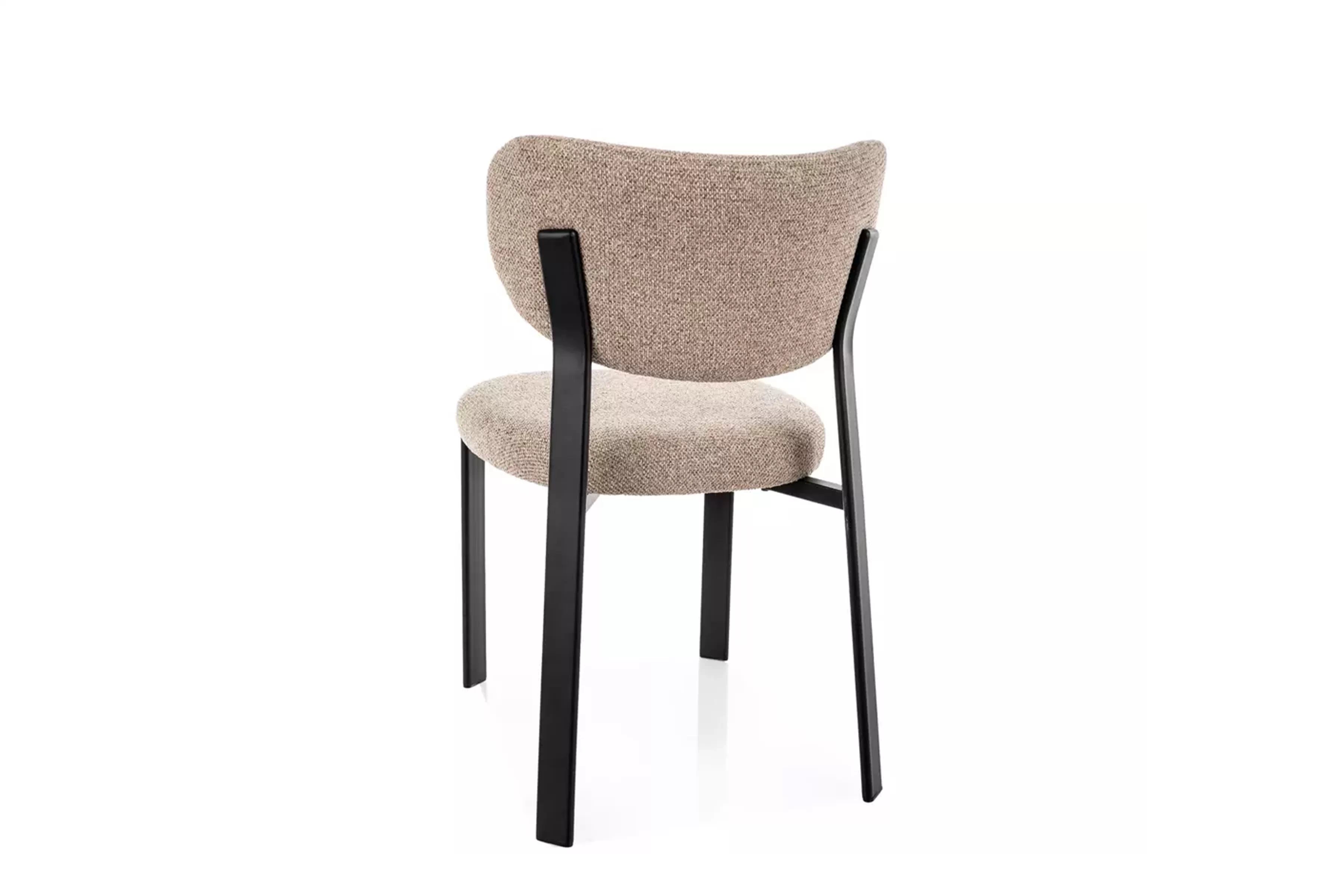 Čalúnená stolička Dorexa - béžová / čierny mat Stolička čalúnená Dorexa - Béžová / Čierny mat