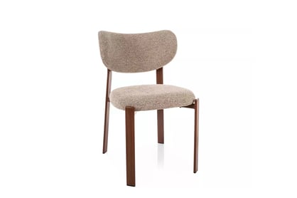 Čalúnená stolička Dorexa - béžová / orech
