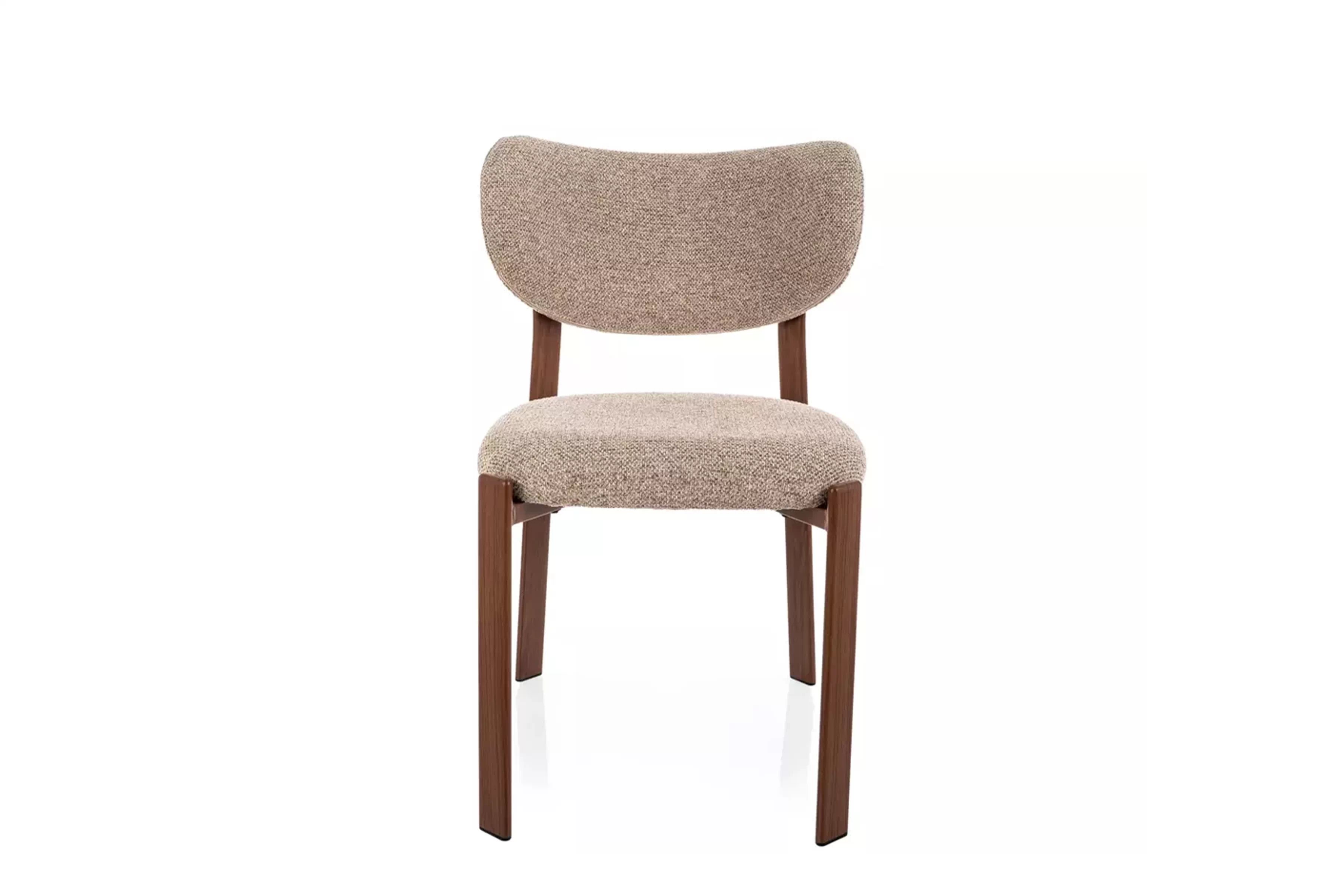 Čalúnená stolička Dorexa - béžová / orech Stolička čalúnená Dorexa - Béžová / Orech