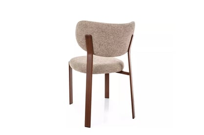 Čalúnená stolička Dorexa - béžová / orech Stolička čalúnená Dorexa - Béžová / Orech