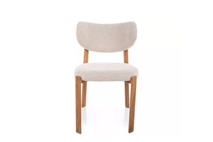 Čalúnená stolička Dorexa - svetlá béžová / prírodný dub Stolička čalúnená Dorexa - svetlý Béžová / Dub prírodné