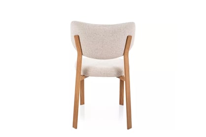 Čalúnená stolička Dorexa - svetlá béžová / prírodný dub Stolička čalúnená Dorexa - svetlý Béžová / Dub prírodné