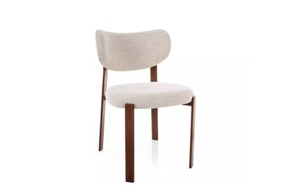 Čalúnená stolička Dorexa - svetlá béžová / orech