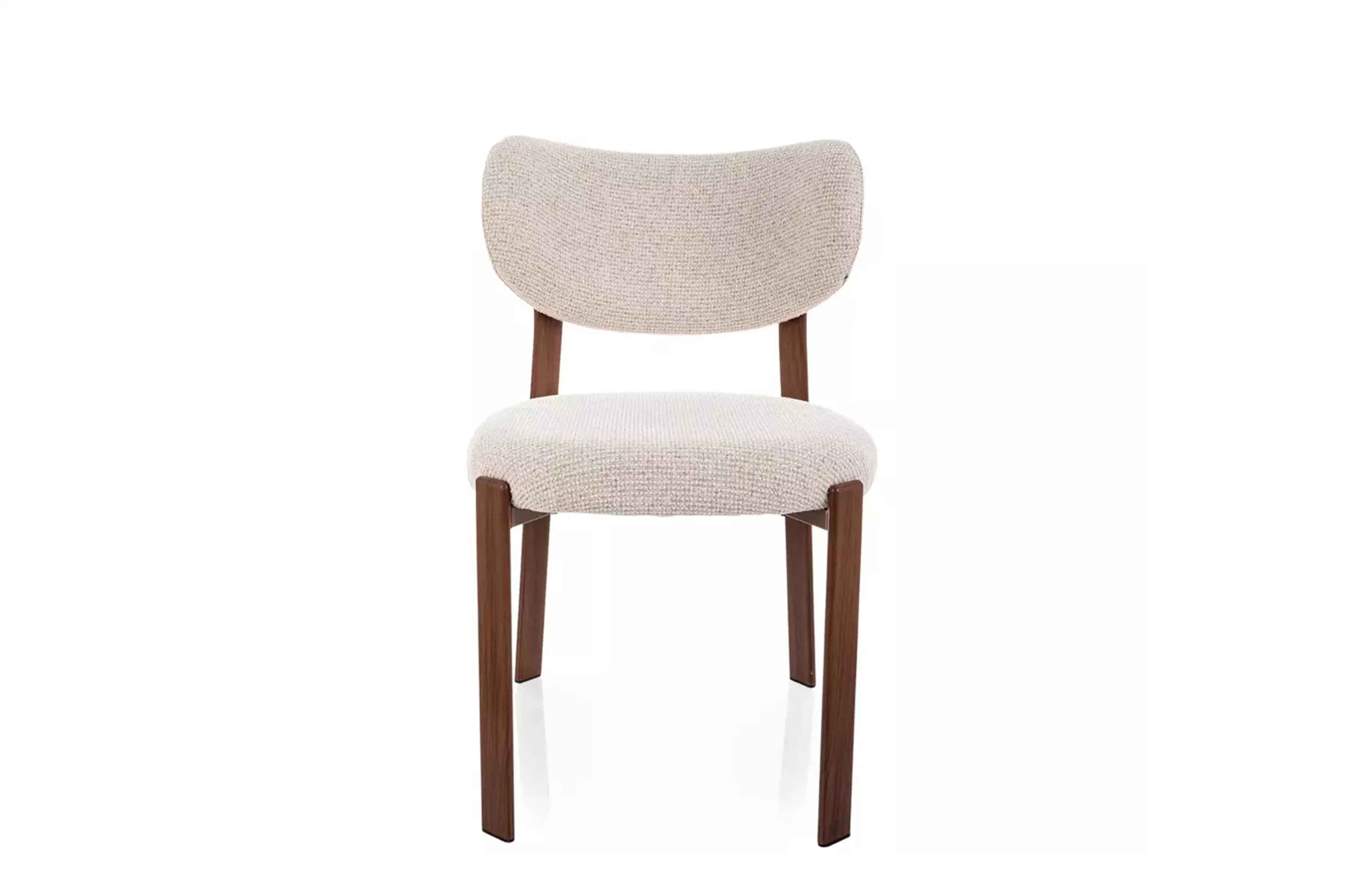 Čalúnená stolička Dorexa - svetlá béžová / orech Stolička čalúnená Dorexa - svetlý Béžová / Orech