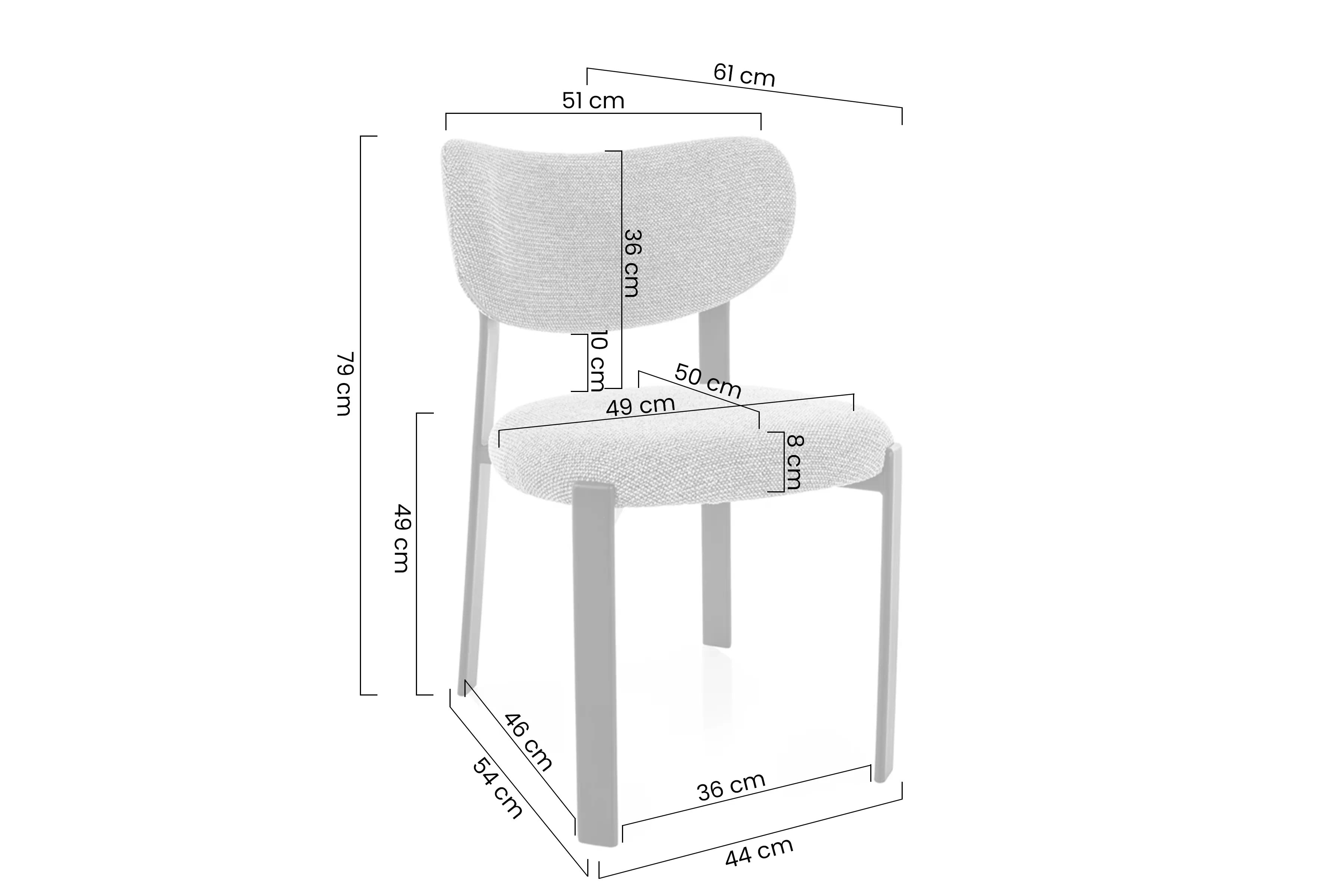 Čalúnená stolička Dorexa - sivá / čierny mat Stolička čalúnená Dorexa - šedý / Čierny mat