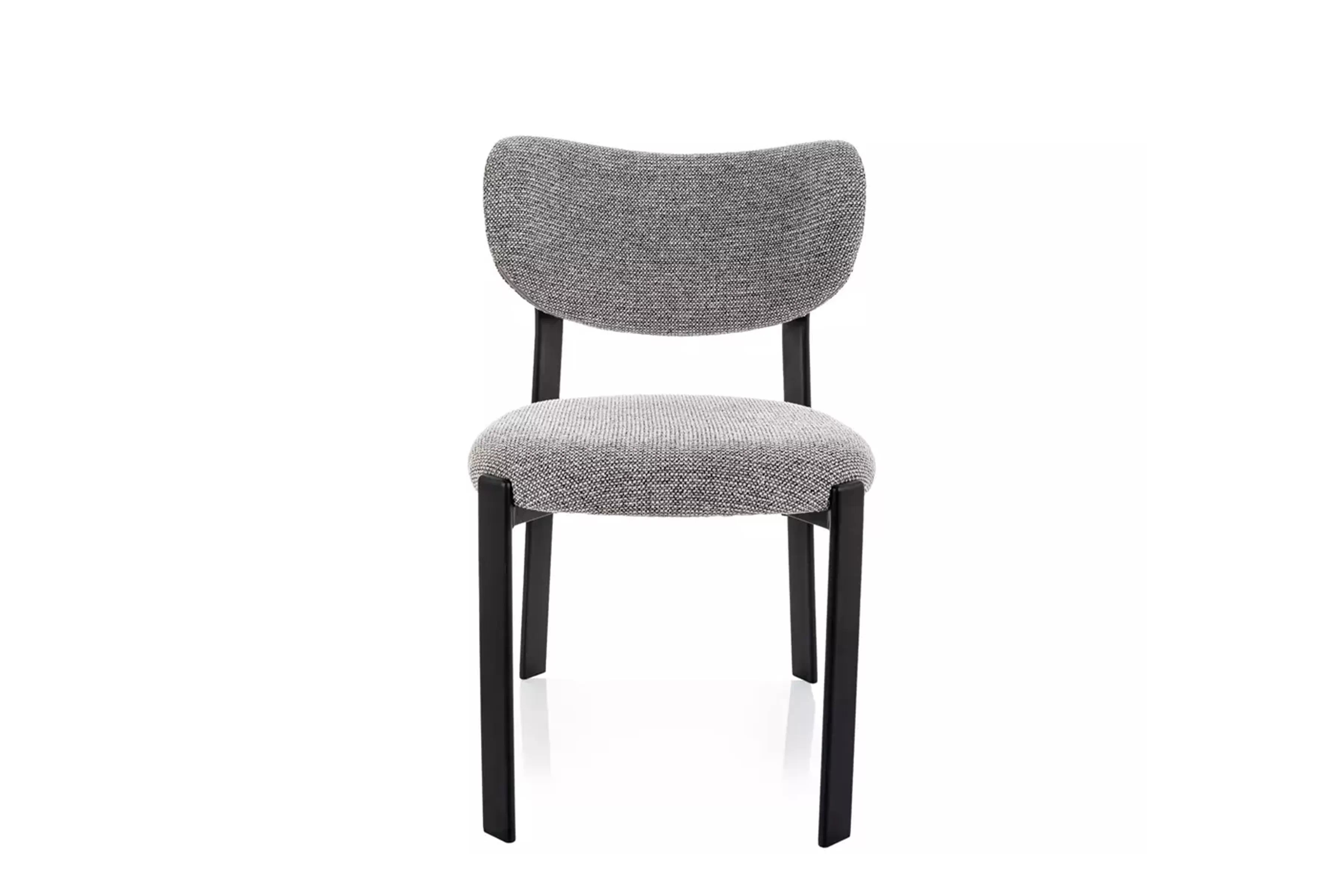 Čalúnená stolička Dorexa - sivá / čierny mat Stolička čalúnená Dorexa - šedý / Čierny mat