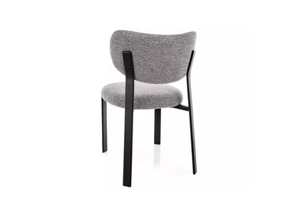 Čalúnená stolička Dorexa - sivá / čierny mat Stolička čalúnená Dorexa - šedý / Čierny mat