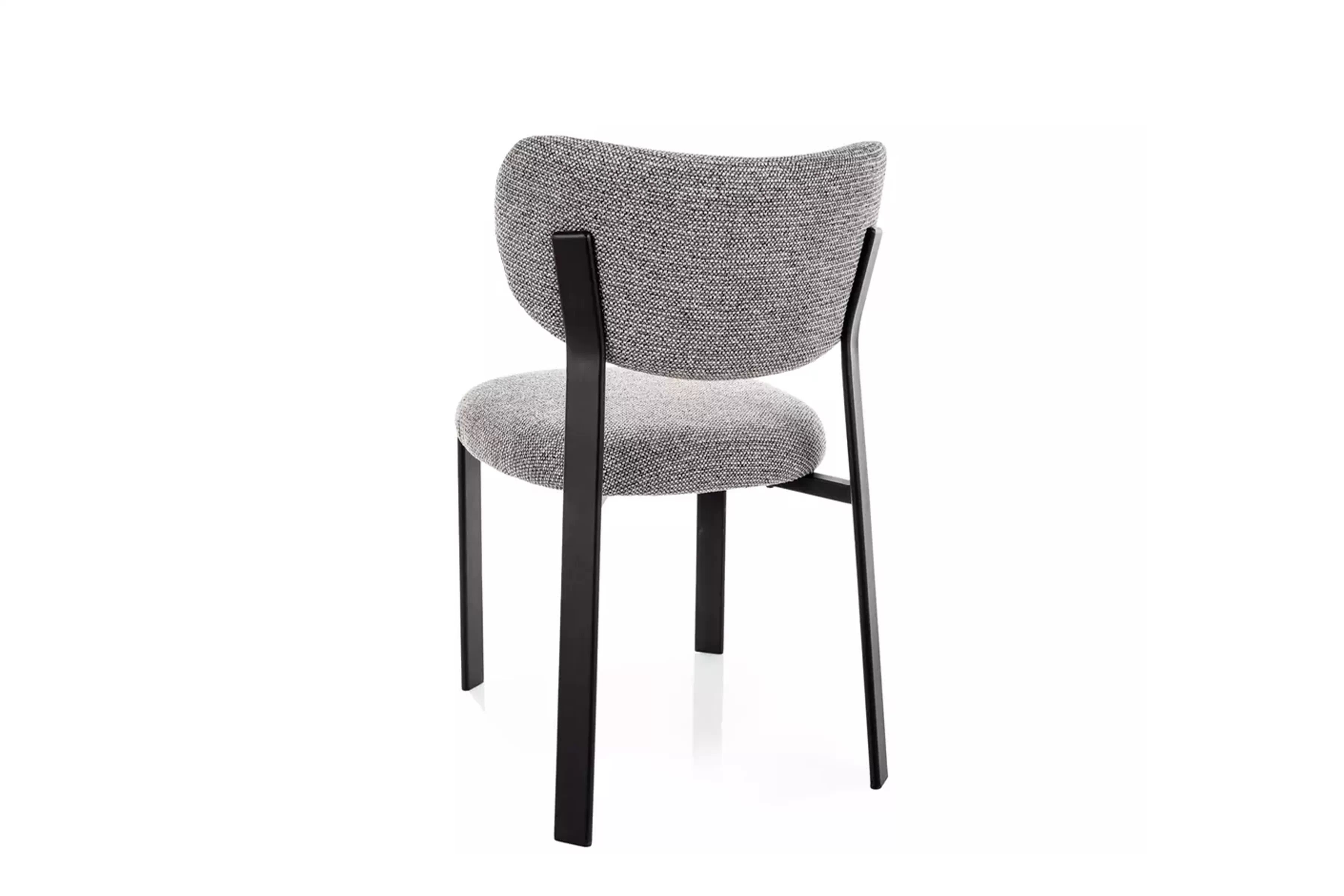 Čalúnená stolička Dorexa - sivá / čierny mat Stolička čalúnená Dorexa - šedý / Čierny mat