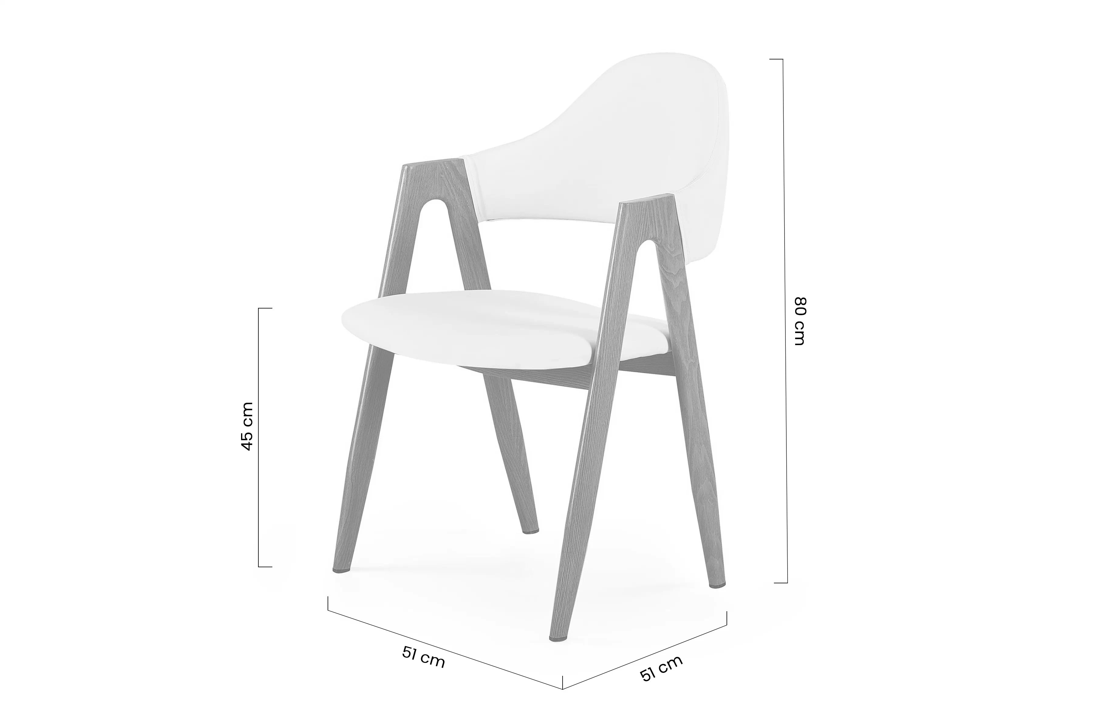 Čalouněná židle Elisio - šedá ekokůže / nohy dub medový židle čalouněné Elisio - popielata Eko-kůže / Nohy dub medová
