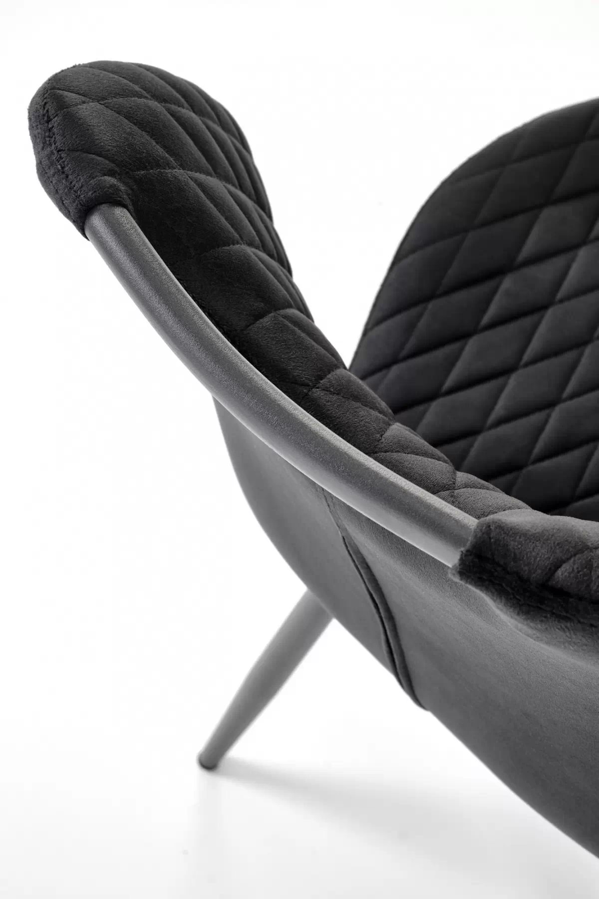 Čalouněná židle Ferina - černý samet / černé nožky židle čalouněné Ferina - černá welwet / Nohy černá