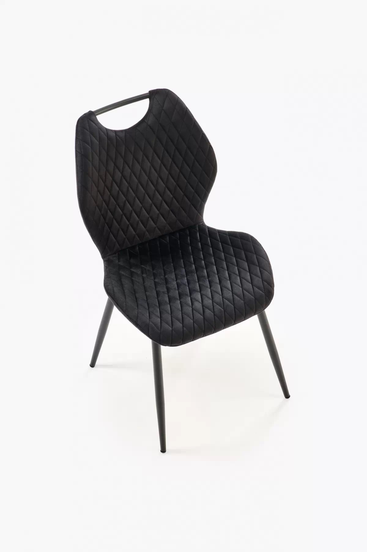 Čalouněná židle Ferina - černý samet / černé nožky židle čalouněné Ferina - černá welwet / Nohy černá