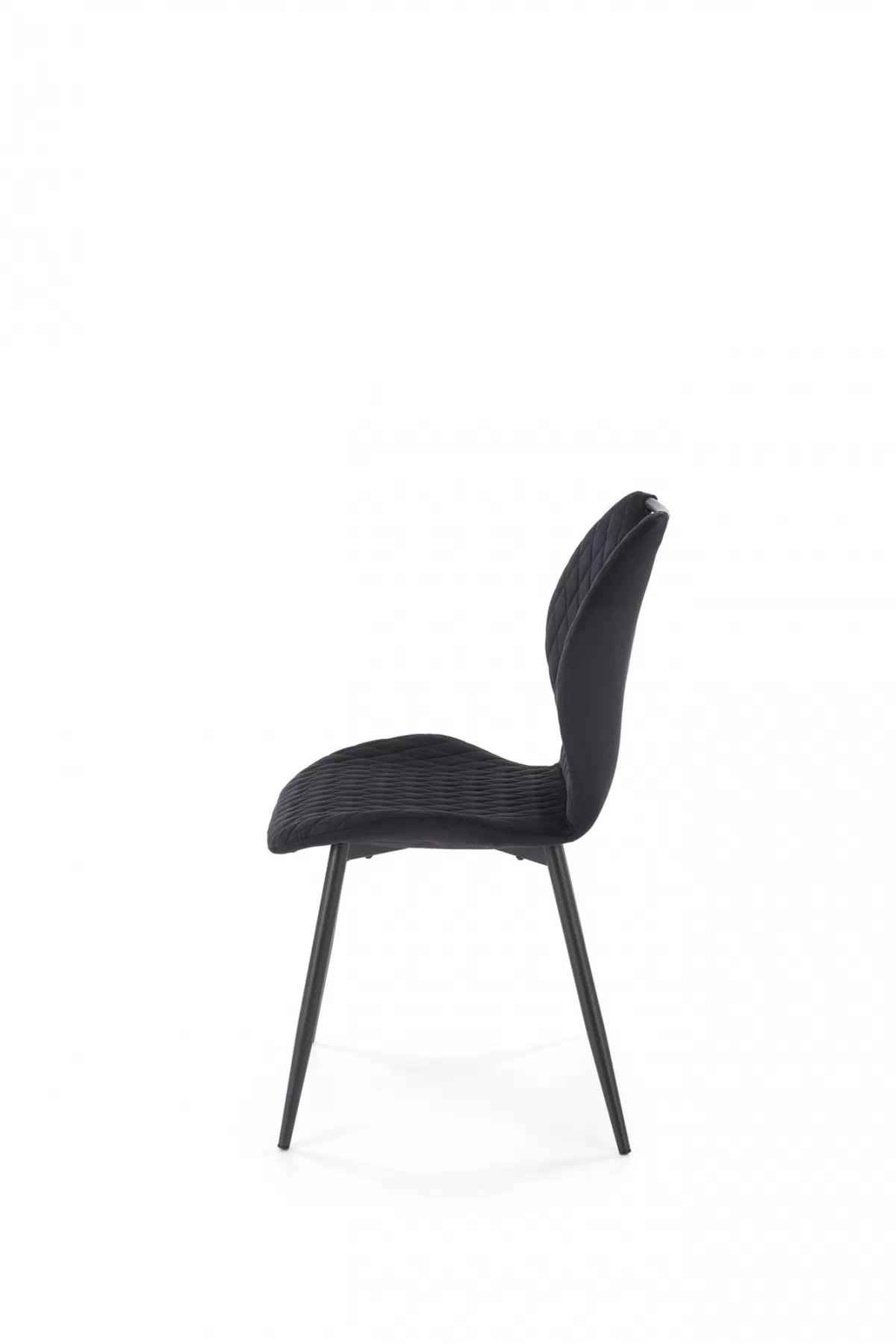 Čalouněná židle Ferina - černý samet / černé nožky židle čalouněné Ferina - černá welwet / Nohy černá