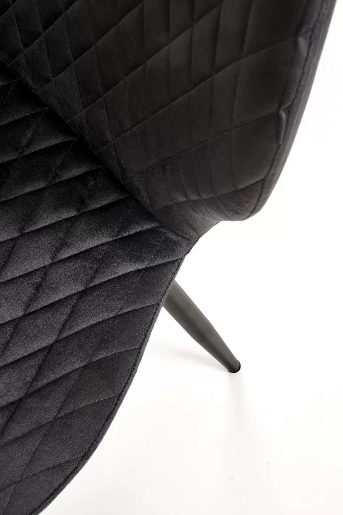 Čalouněná židle Ferina - černý samet / černé nožky židle čalouněné Ferina - černá welwet / Nohy černá