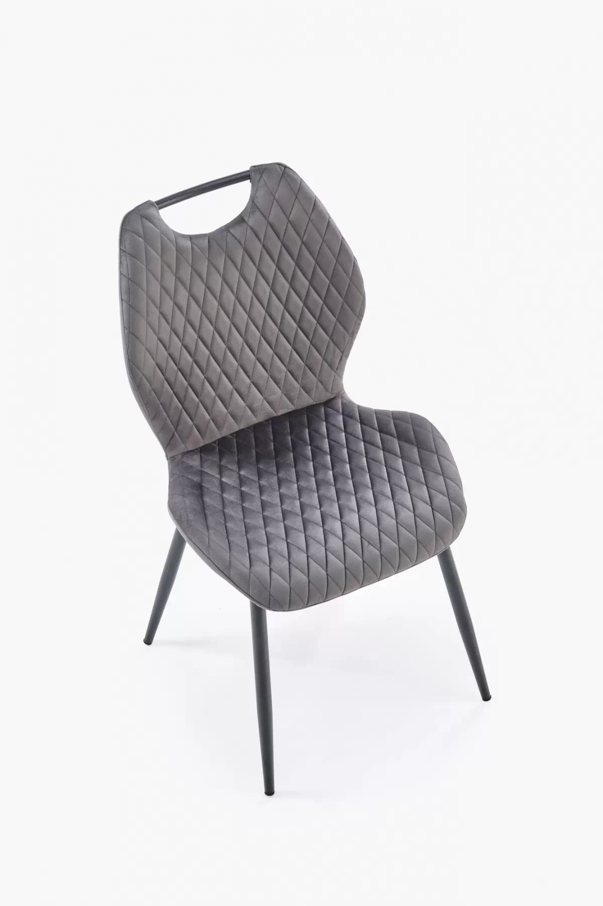 Čalouněná židle Ferina - šedý samet / černé nožky židle čalouněné Ferina - popelavá welwet / Nohy černá