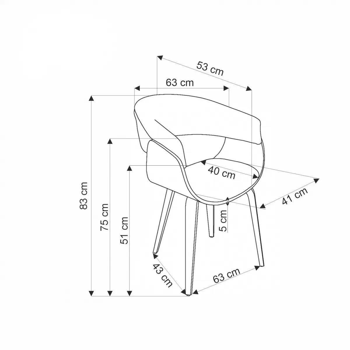 Čalouněná židle Fioren - béžový šenil Aragon 14 / ořech židle čalouněné Fioren - béžová šenil Aragon 14 / ořech