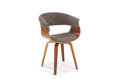 Čalouněná židle Fioren - šedý šenil Aragon 97 / ořech