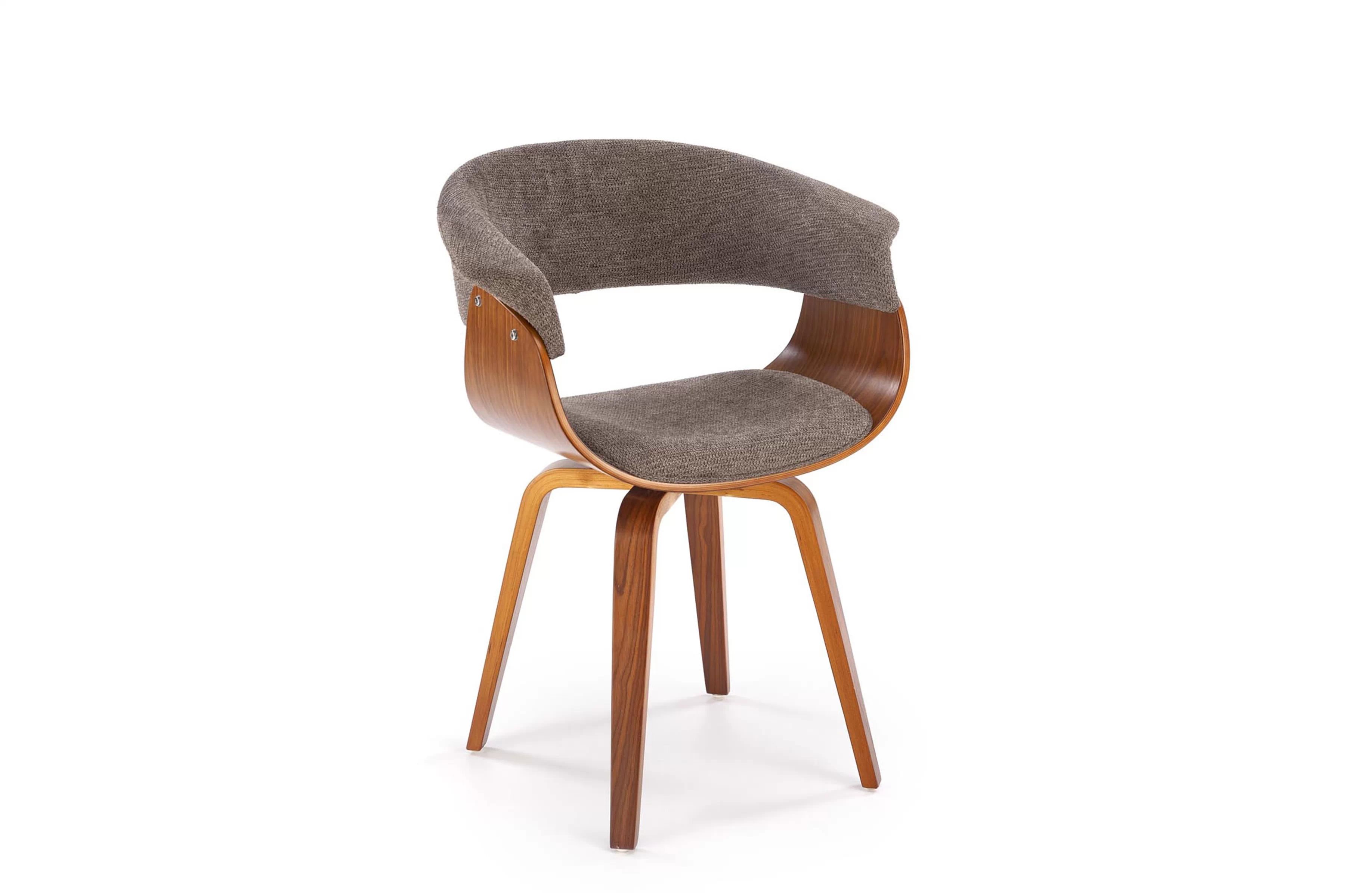 Čalouněná židle Fioren - šedý šenil Aragon 97 / ořech židle čalouněné Fioren - popelavá šenil Aragon 97 / ořech