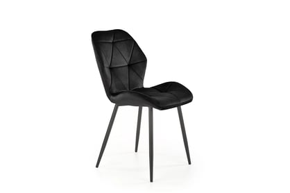 Čalúnená stolička Jasminio - čierny zamat Bluvel 19