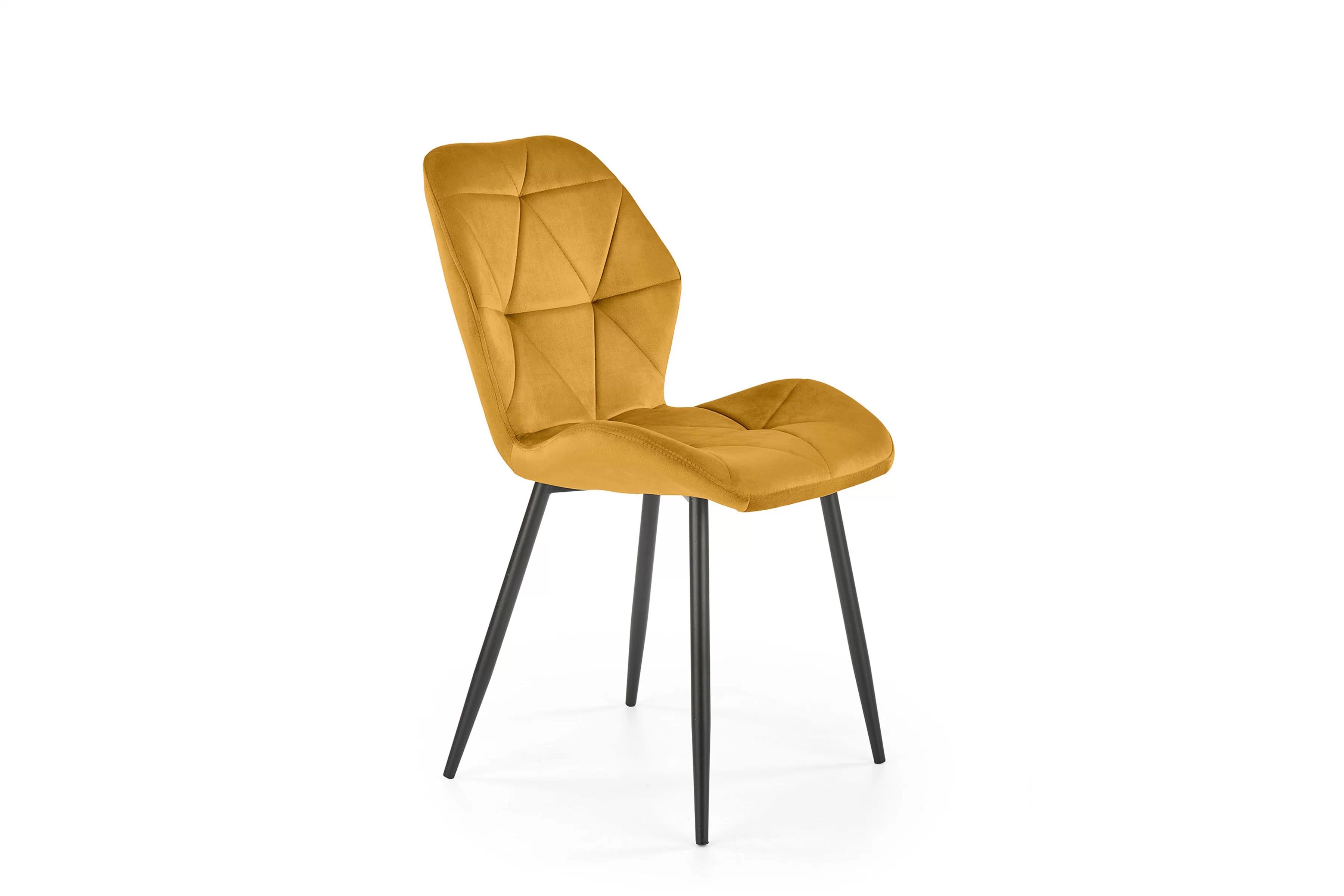 Čalúnená stolička Jasminio - horčicový zamat Bluvel 68 Stolička čalúnená Jasminio - horčicová zamat Bluvel 68