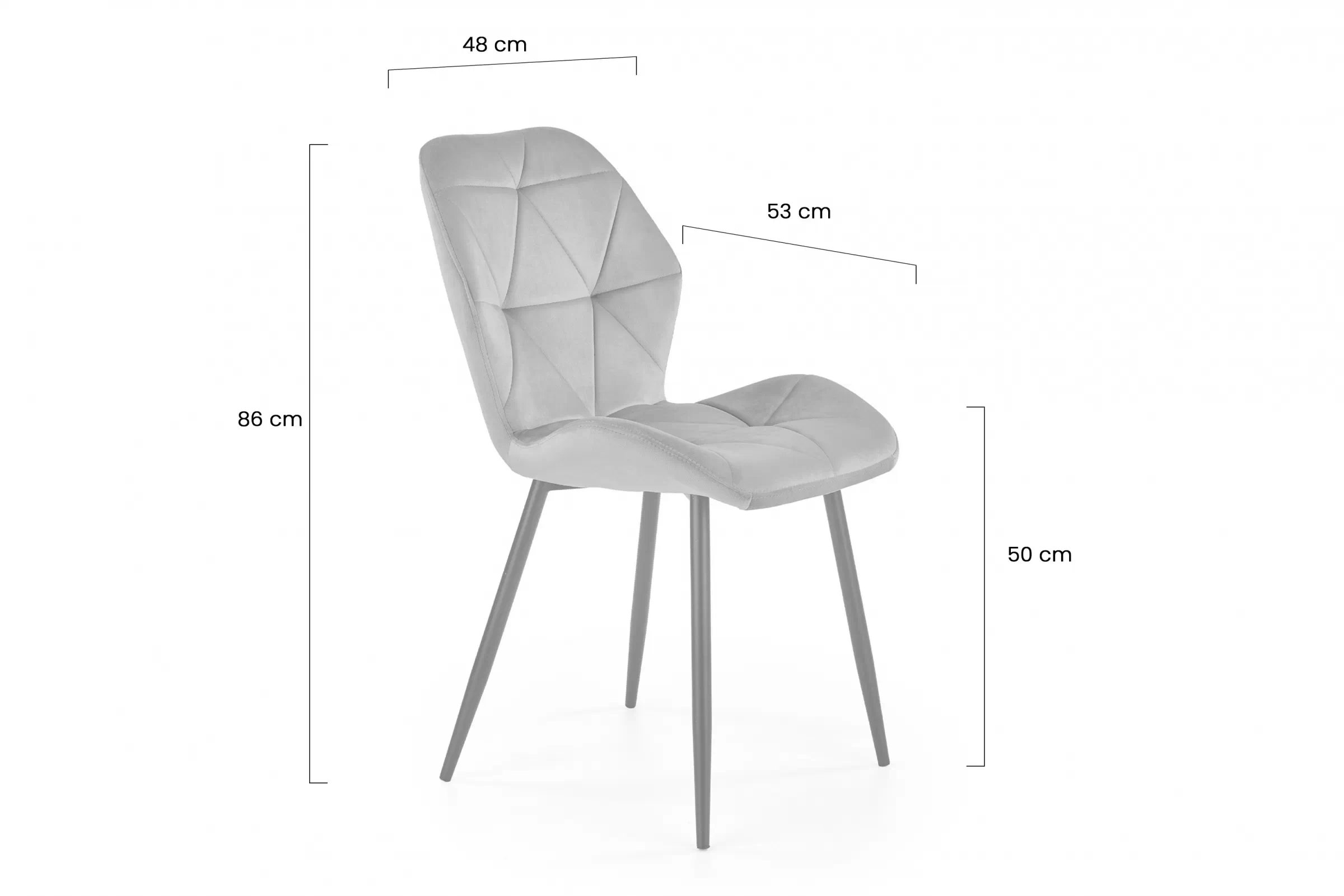Čalouněná židle Jasminio - šedý samet Bluvel 14 židle čalouněné Jasminio - popelavá welwet Bluvel 14