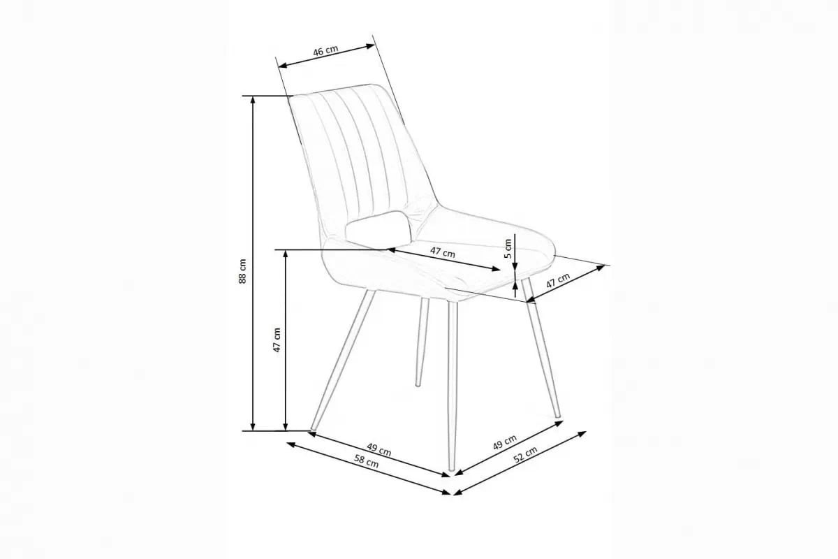 Čalouněná židle K404 - popelavá židle čalouněné K404 - popelavá