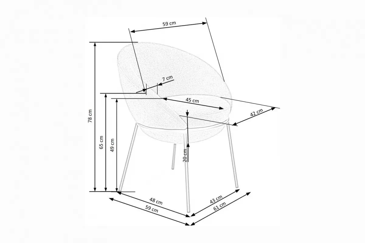 Čalouněná jídelní židle K482 skořepinová - šedá židle čalouněné K482 kubelkowe - popelavá