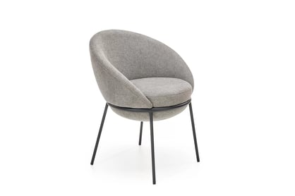 Čalouněná jídelní židle K482 skořepinová - šedá