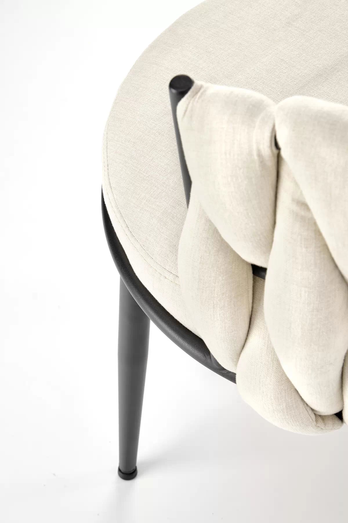 Čalouněná jídelní židle Verosa - světle béžová / černé nohy židle čalouněné k516 - jasný béžový