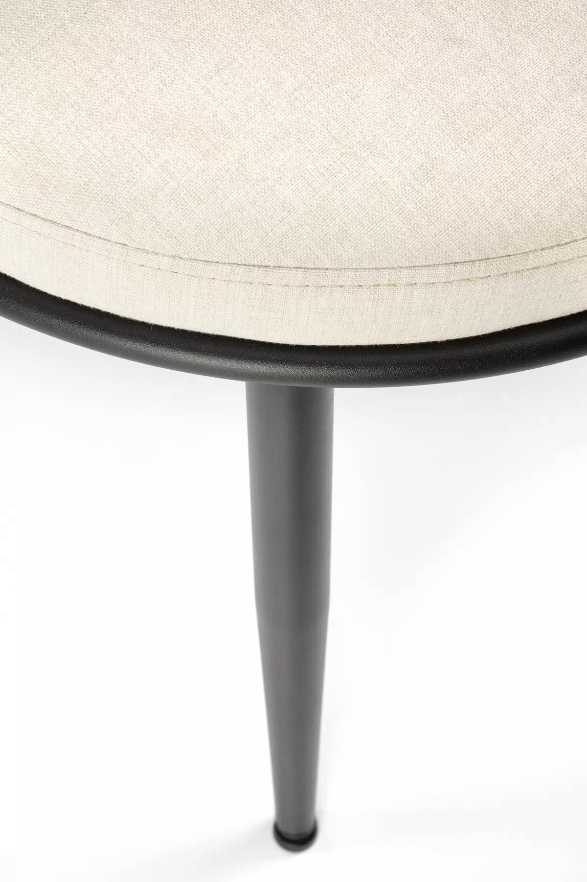 Čalouněná jídelní židle Verosa - světle béžová / černé nohy židle čalouněné k516 - jasný béžový