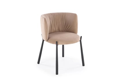 Jedálenská stolička K531 - béžový zamat Mavel 28 / čierny nožičky