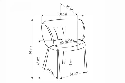 Čalúnená stolička K531 - béžový zamat Mavel 28 / čierne nohy Stolička čalúnená K531 - béžový zamat Mavel 28 / čierny nožičky