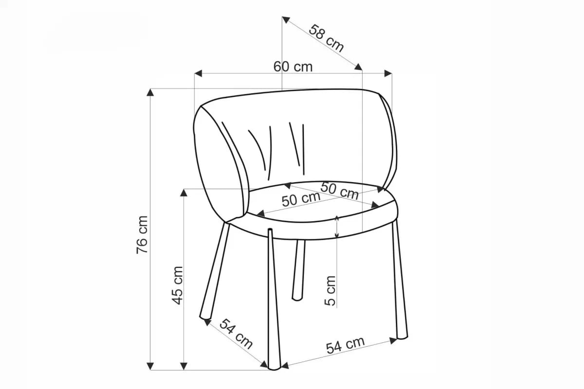Čalouněná židle K531 - hořčicový samet Mavel 68 / černé nohy židle čalouněné K531 - hořčice welwet Mavel 68 / černé nožičky