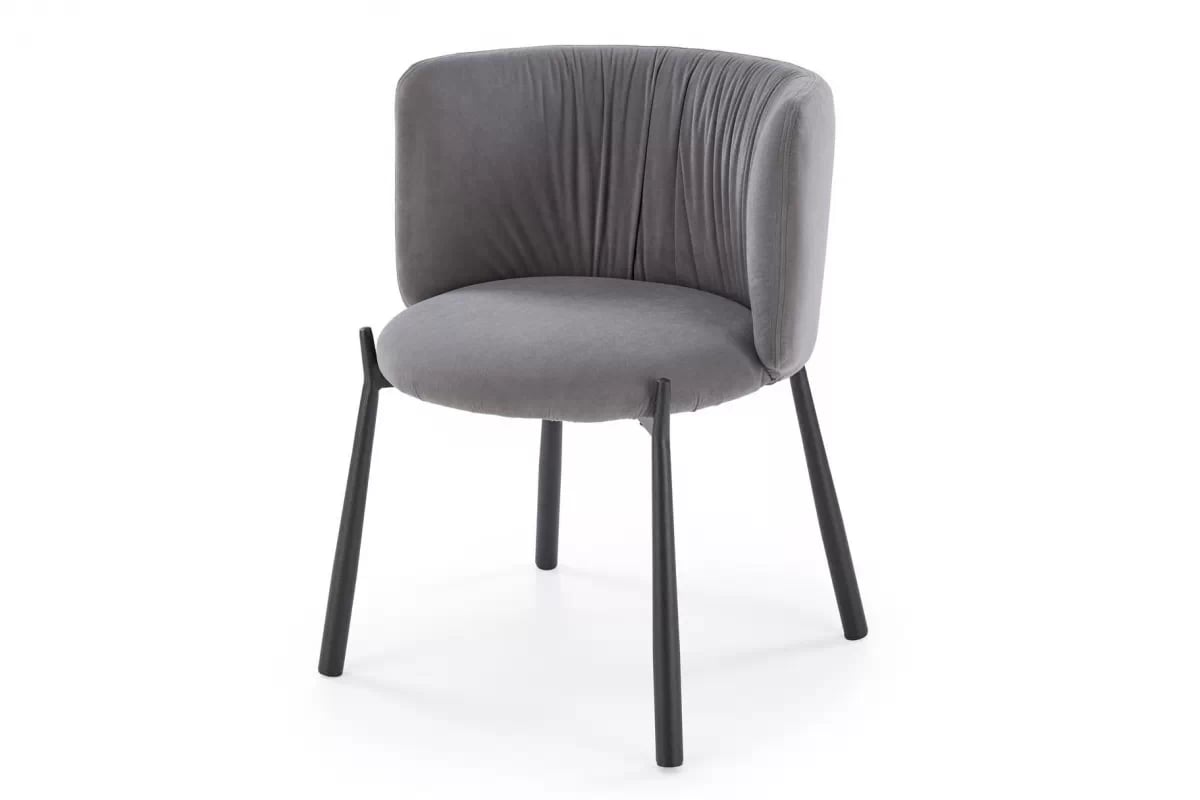 Jedálenská stolička K531 - sivá zamat Mavel 14 / čierny nožičky Stolička čalouněné K531 - Popolový welwet Mavel 14 / čierny nožičky