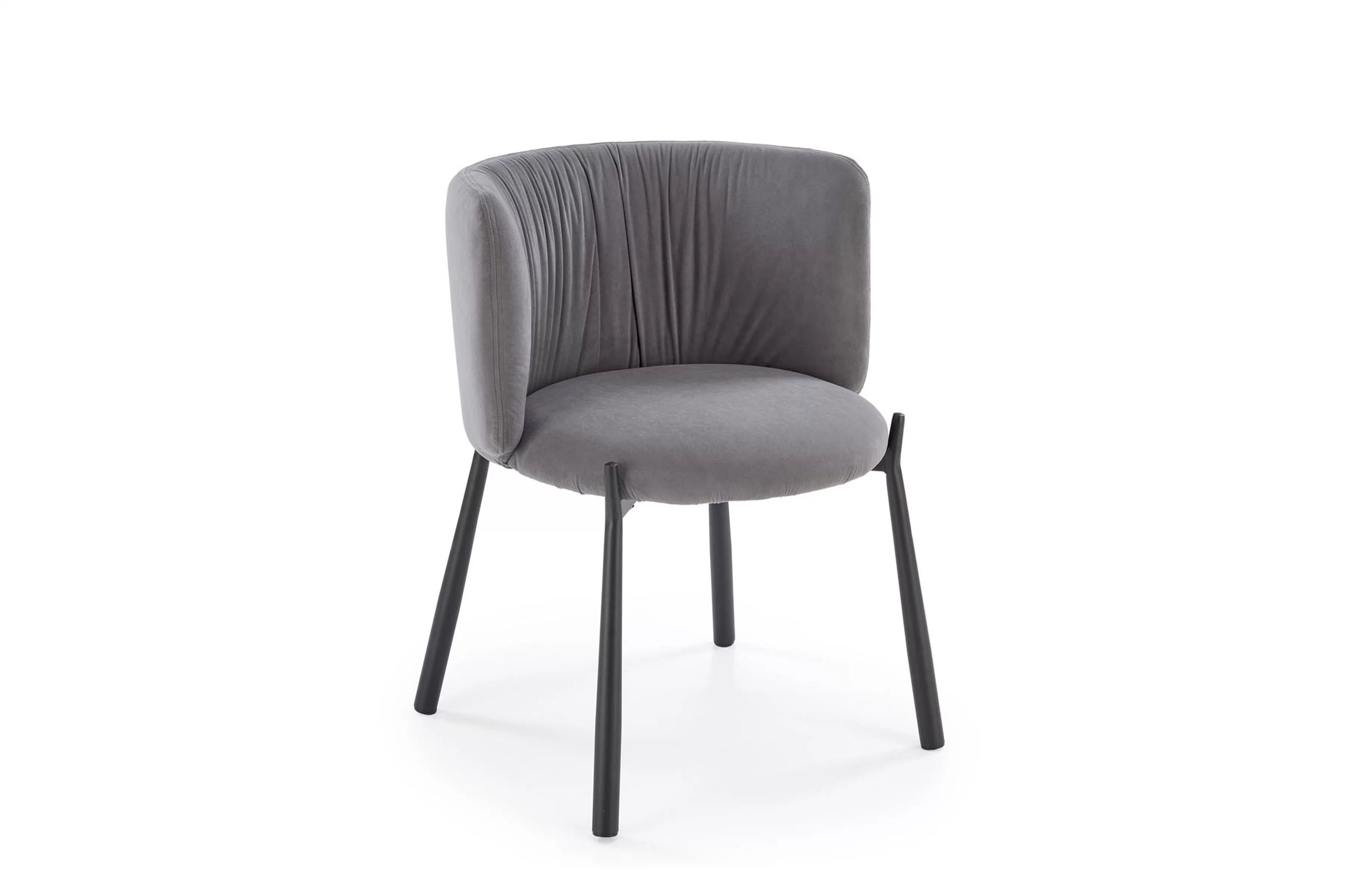 Čalúnená stolička K531 - sivý zamat Mavel 14 / čierne nohy Stolička čalúnená K531 - Popolový zamat Mavel 14 / čierny nožičky