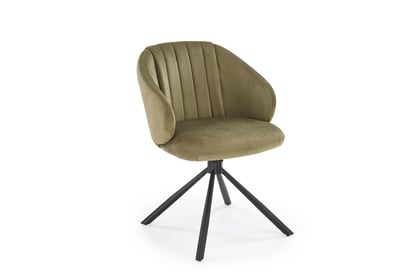 Jídelní židle K533 - olivový samet Havana 77 / černé nohy