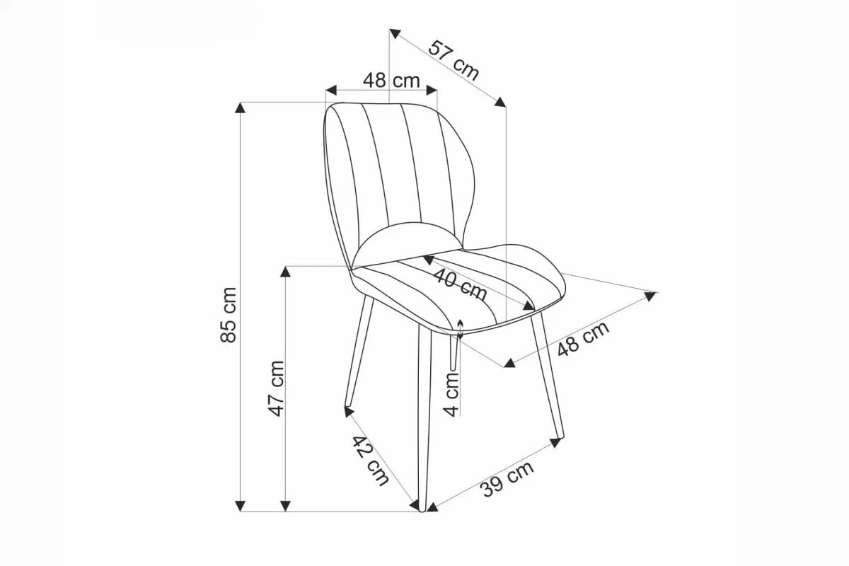Čalouněná židle K538 - béžový samet Bluvel 40 / černé nohy židle čalouněné K538 - welwet béžová Bluvel 40 / černé nožičky