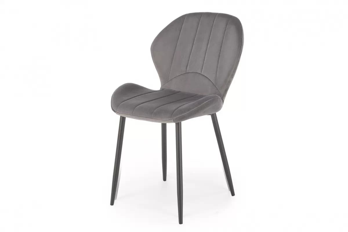 Jídelní židle K538 - popelavý samet Bluvel 14 / černé nohy židle čalouněné K538 - welwet popelavá Bluvel 14 / černá Nohy