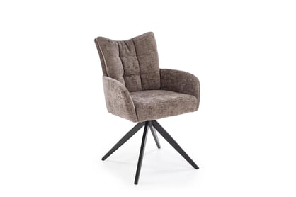 Jídelní židle K540 - popelavá žinylka Haga 19 / černé nohy