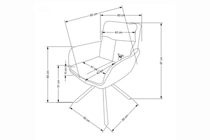 Otočná čalúnená stolička Klopi - béžový šenil Odin 28 / čierne nohy Stolička čalúnená Klopi otočna - béžový šenil Odin 28 / čierny nožičky 