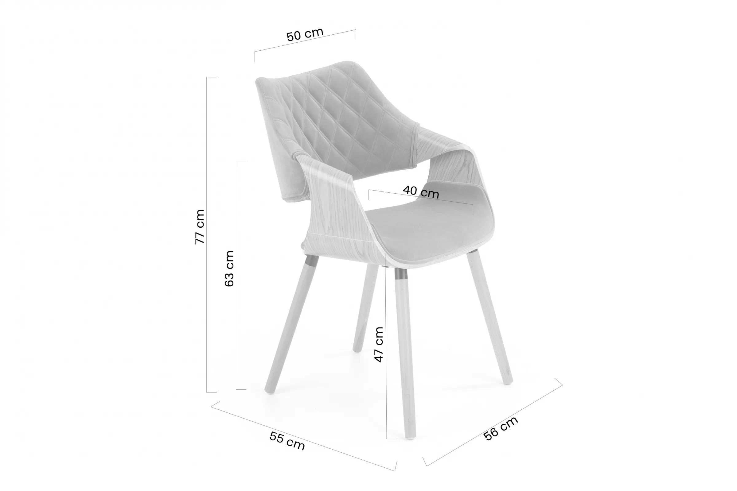 Jedálenské kreslo Merin - orech / čierna Stolička čalúnená Merin - orieškový / Čierny