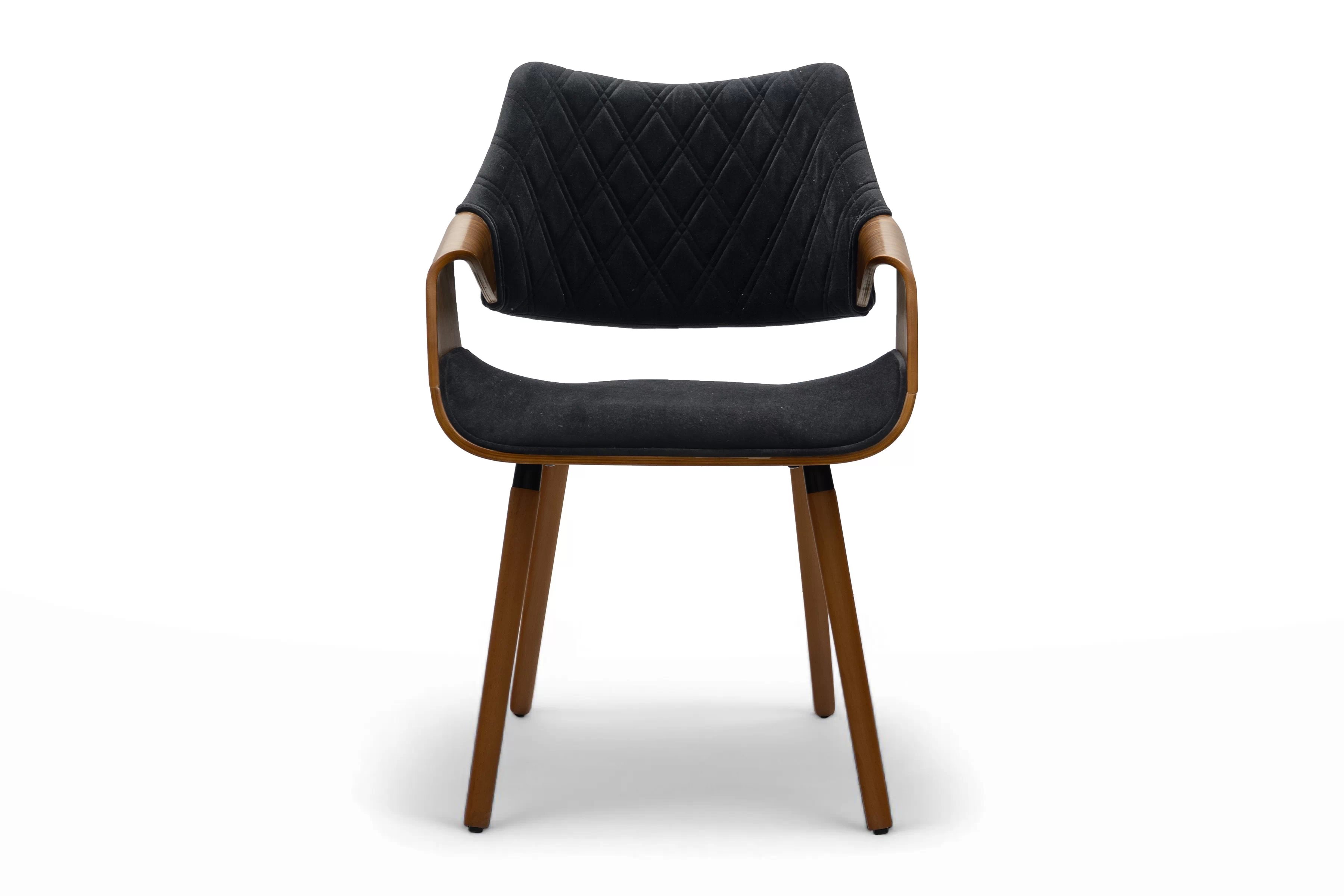 Jedálenské kreslo Merin - orech / čierna Stolička čalúnená Merin - orieškový / Čierny