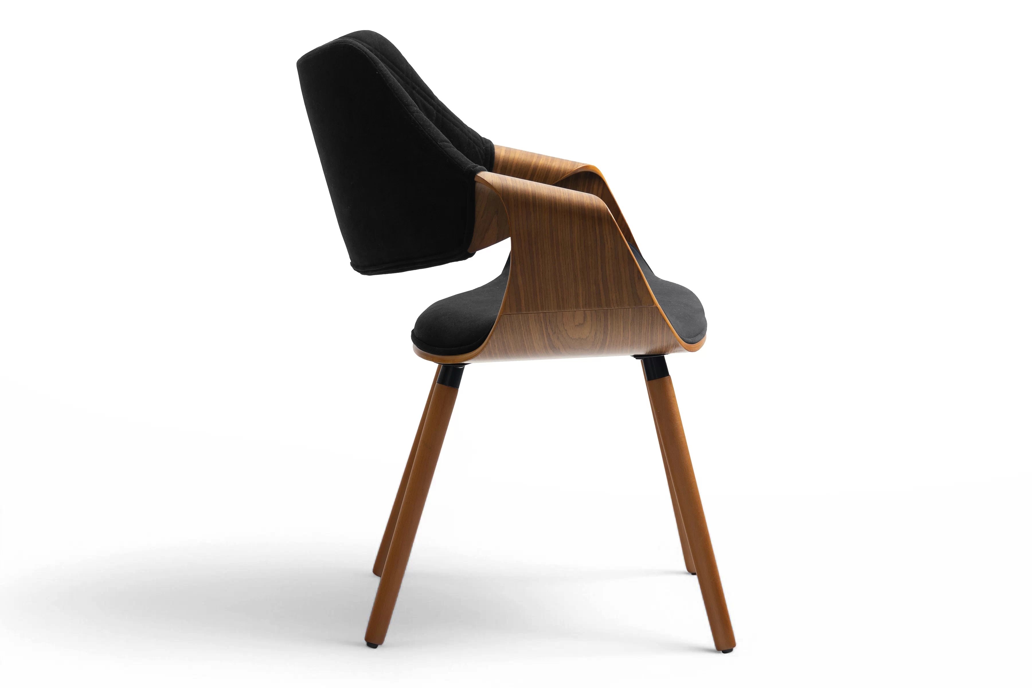 Jedálenské kreslo Merin - orech / čierna Stolička čalúnená Merin - orieškový / Čierny