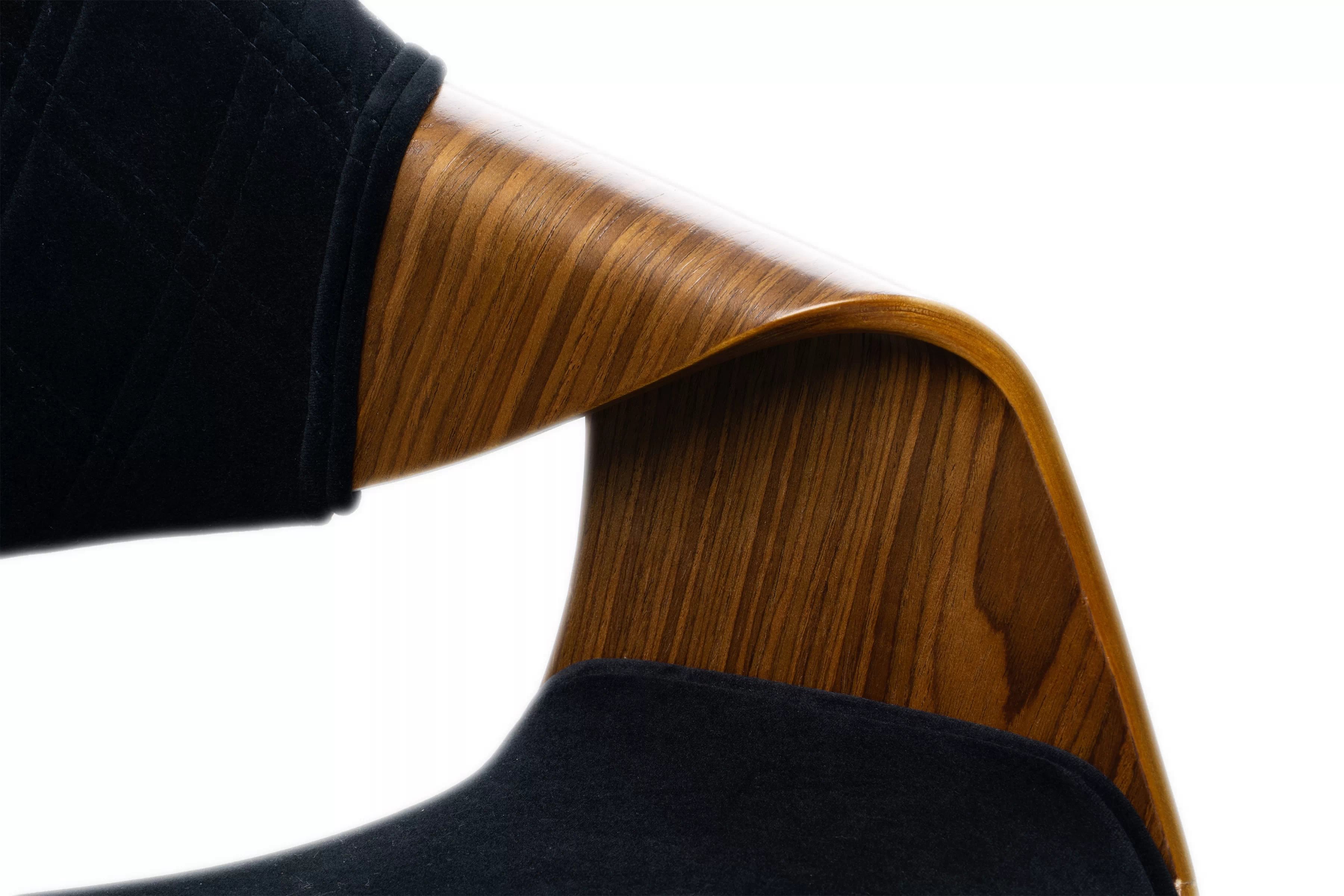 Jedálenské kreslo Merin - orech / čierna Stolička čalúnená Merin - orieškový / Čierny