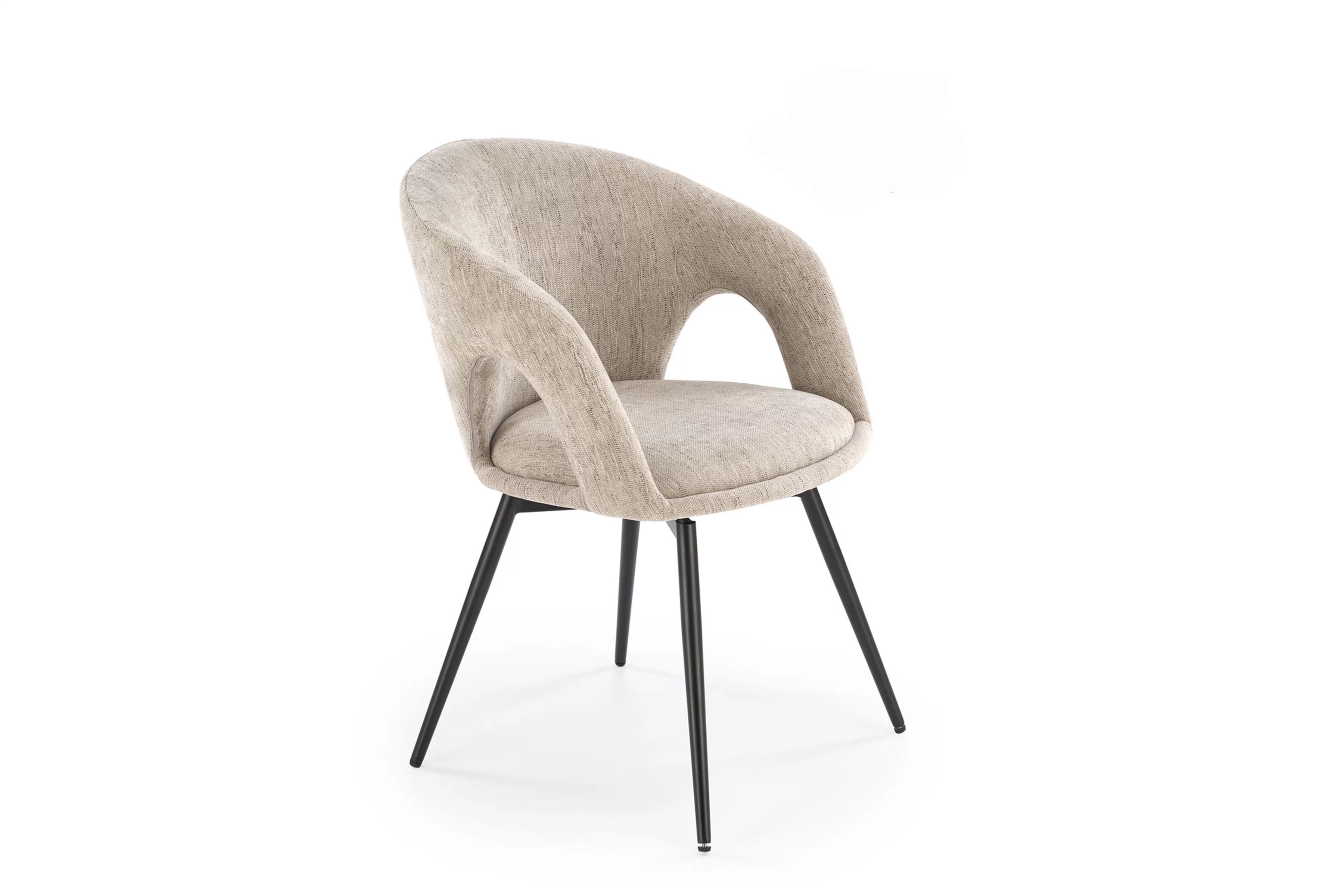 Čalouněná otočná židle Mobo - béžový šenil Odin 28 / černé nohy židle čalouněné Mobo obrotowe - šenil béžová Odin 28 / černé nožičky 