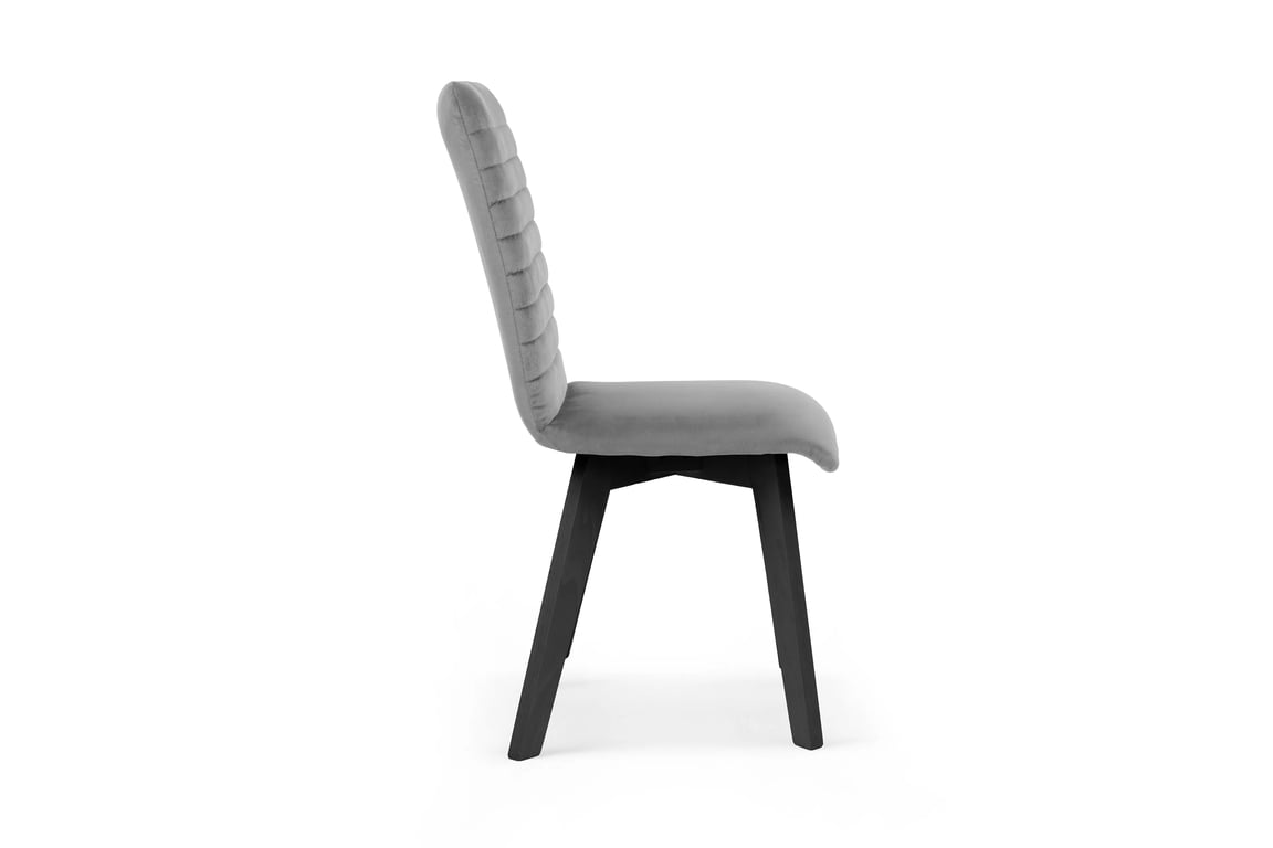 Jedálenská stolička Modern 2 - šedý Salvador 17 / čierne nohy Stolička čalúnená Modern 2 na drewnianych nogach - šedý Salvador 17 / čierny nožičky