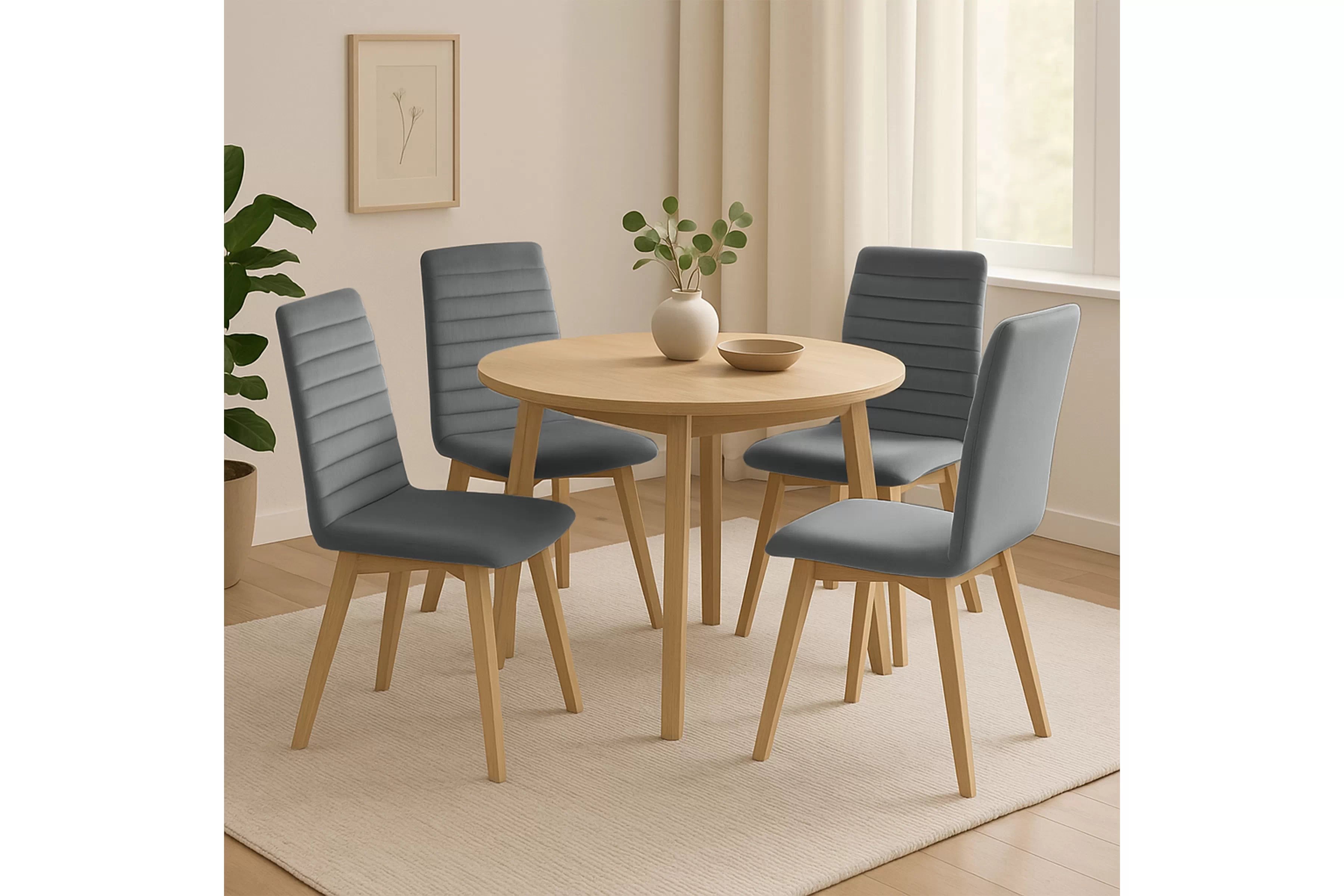 Čalouněná židle Modern 2 - šedá Salvador 17 / bukové nohy židle čalouněné Modern 2 na drewnianych nogach - šedá Salvador 17 / Nohy buk