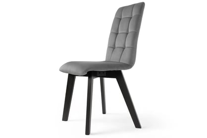Jedálenská stolička Modern 4 - šedý Salvador 17 / čierne nohy Stolička čalúnená Modern 4 na drewnianych nogach - šedý Salvador 17 / čierny nožičky