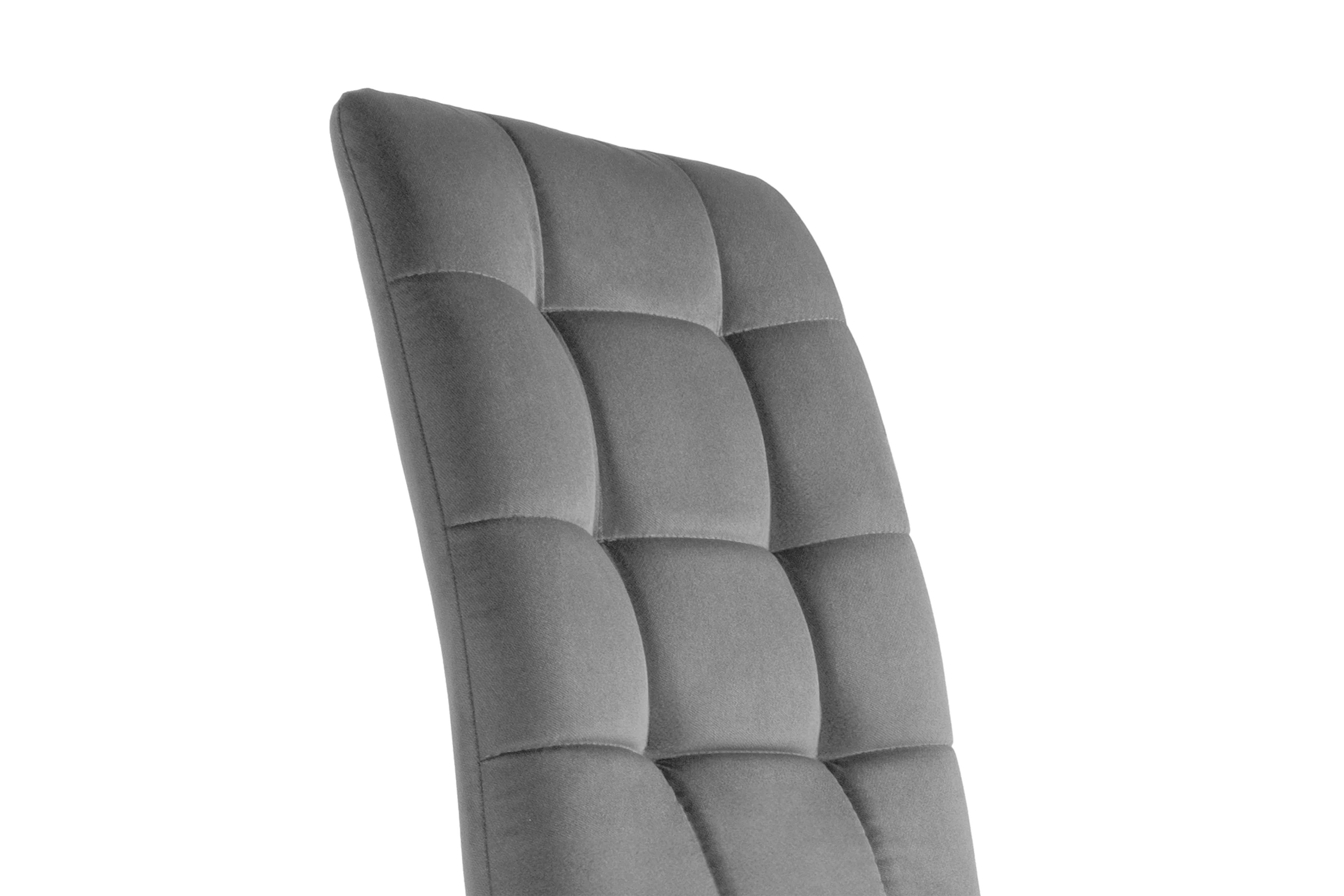 Jedálenská stolička Modern 4 - šedý Salvador 17 / čierne nohy Stolička čalúnená Modern 4 na drewnianych nogach - šedý Salvador 17 / čierny nožičky